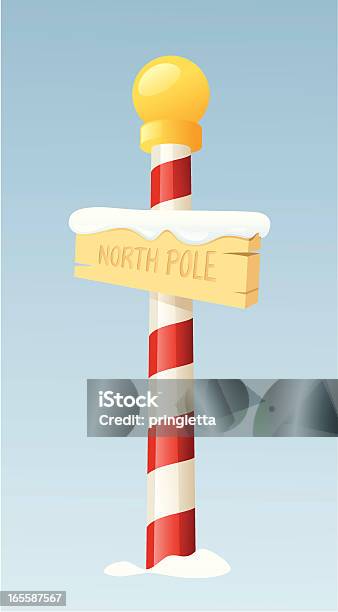 Znak Biegun Północny - Stockowe grafiki wektorowe i więcej obrazów Bez ludzi - Bez ludzi, Biały, Biegun północny