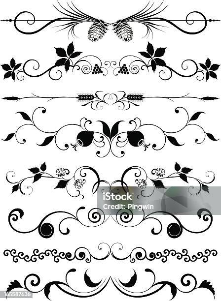 Page Rules Stock Illustration - Download Image Now - Grape Leaf, Art Deco, Black And White