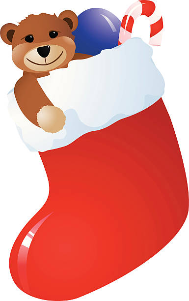 220+ Teddy Bear Christmas Stocking Stock Illustrations, Royalty-Free ...
