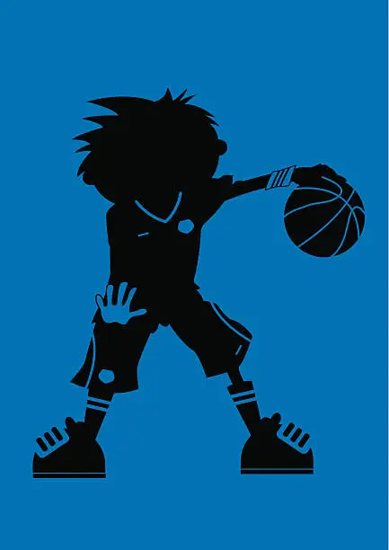 Vector illustration of Basketball Player Silhouette