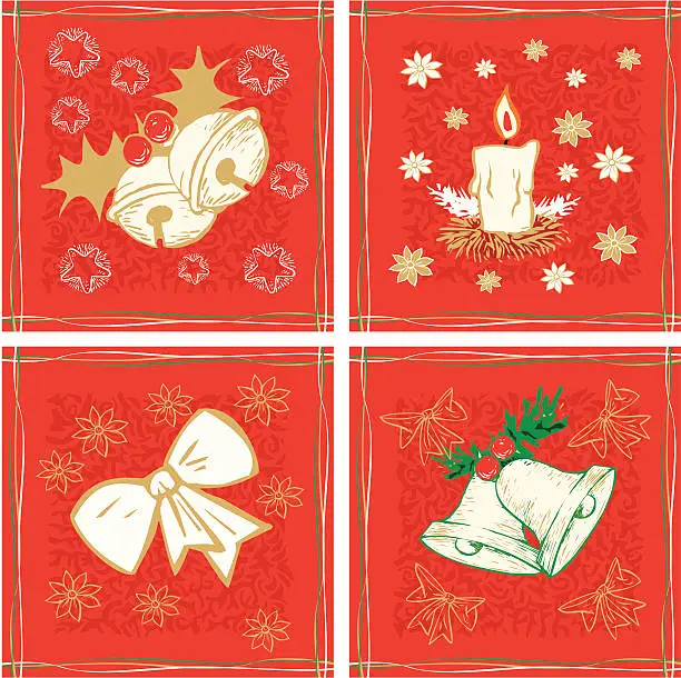 Vector illustration of Christmas motifs