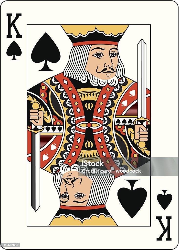 Roi de Pique deux cartes à jouer - clipart vectoriel de Cartes à jouer libre de droits