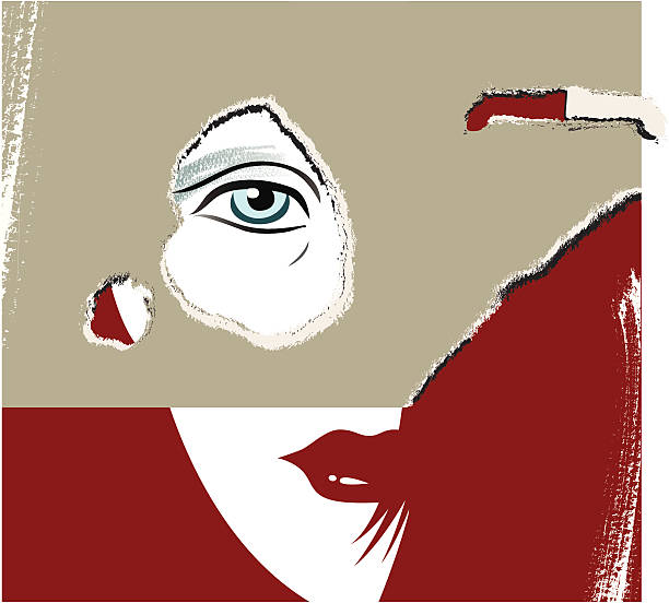 istock Ripped Paper and the Womans Face 165587958