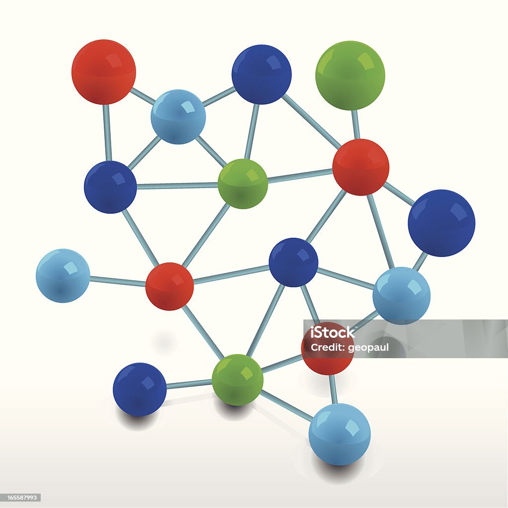 Modelo Molecular - Vetor de Molécula royalty-free