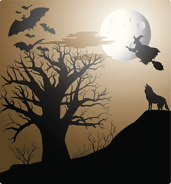 Vector illustration of Halloween background