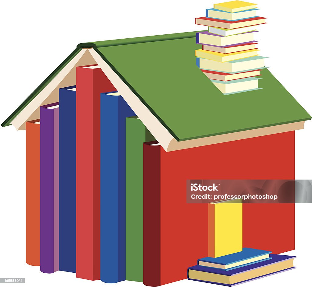 Maison de livres - clipart vectoriel de Apprentissage libre de droits