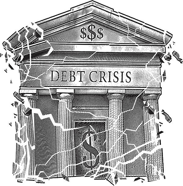 債務危機 - great depression点のイラスト素材／クリップアート素材／マンガ素材／アイコン素材