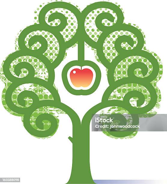 Nowy Apple Tree - Stockowe grafiki wektorowe i więcej obrazów Bez ludzi - Bez ludzi, Drzewo, Drzewo owocowe