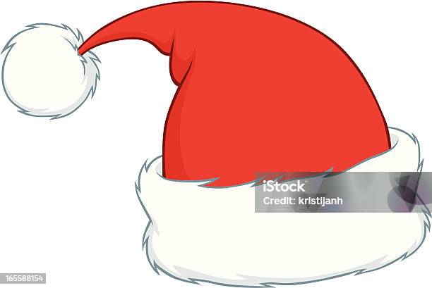 Chapeau De Père Noël Vecteurs libres de droits et plus d'images vectorielles de Chapeau de Père Noël - Chapeau de Père Noël, Objet ou sujet détouré, Blanc