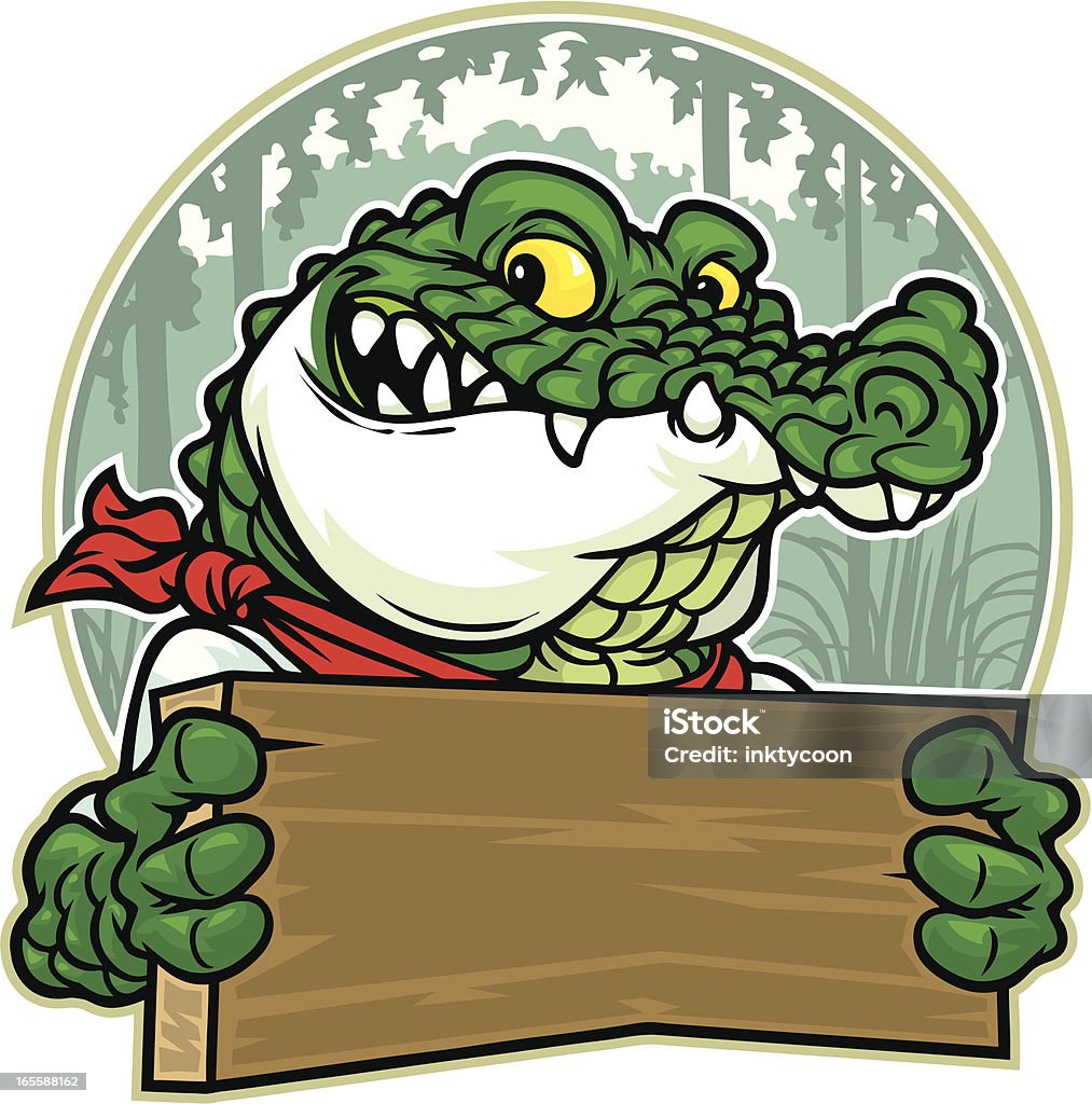 Gator Sign Stock Illustration - Download Image Now - Alligator, Cartoon,  Swamp - iStock