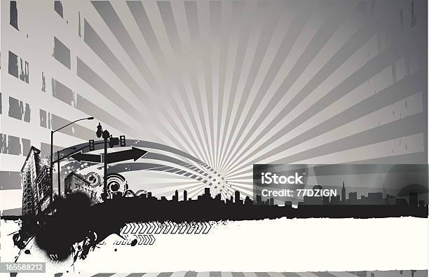 Западная Сторона Гранж — стоковая векторная графика и другие изображения на тему Абстрактный - Абстрактный, Без людей, Большой город