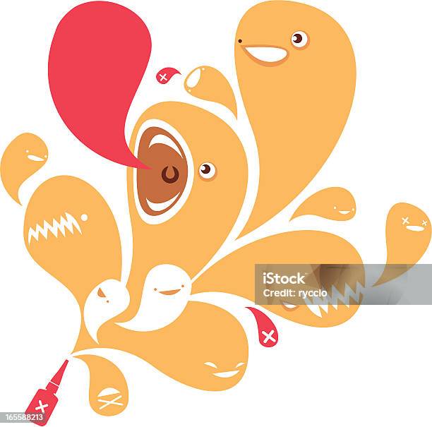 Many Phantom Monster Coming Out From A Glue Bottle Stock Illustration - Download Image Now - Anger, Animal, Animal Body Part
