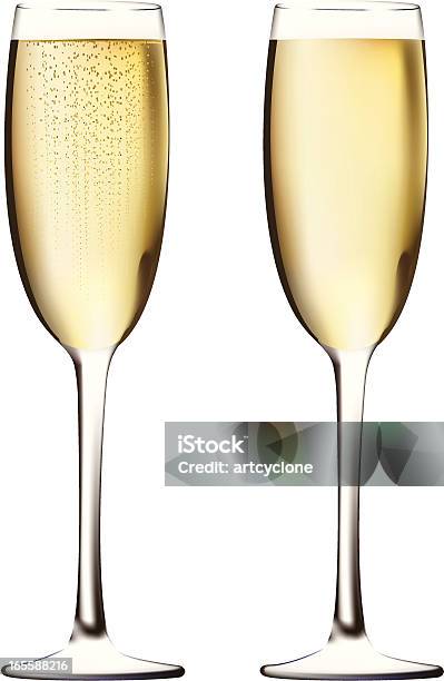 Бокалы Для Шампанского — стоковая векторная графика и другие изображения на тему Алкоголь - напиток - Алкоголь - напиток, Бокал для шампанского, Бутылка
