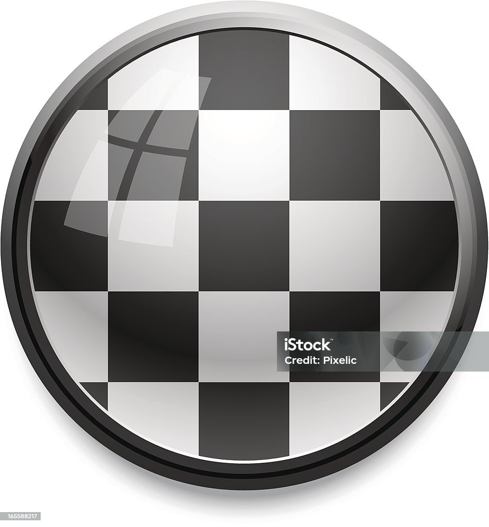 Icona a forma di bandiera a scacchi - arte vettoriale royalty-free di Bandiera a scacchi