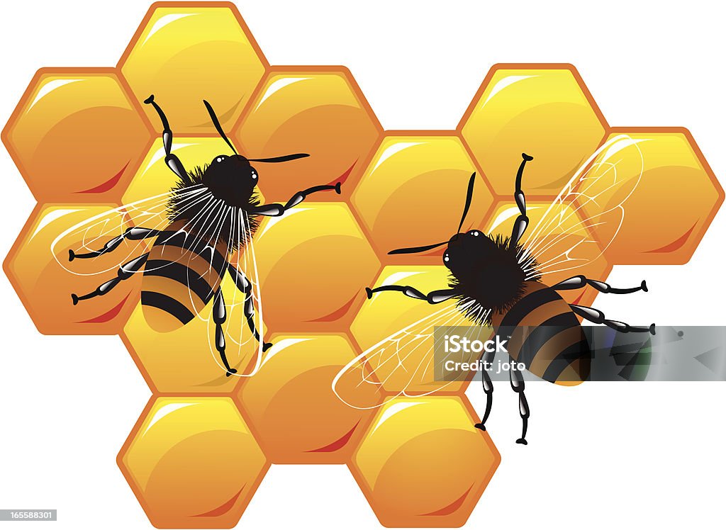 Lavoro bees - arte vettoriale royalty-free di Favo