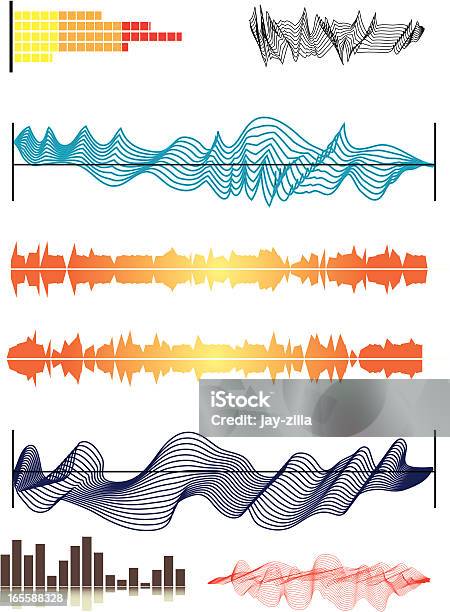 Ilustración de Elementos Gráficos 2ondas De Sonido y más Vectores Libres de Derechos de Ondas de sonido - Ondas de sonido, Amperaje, Analizar