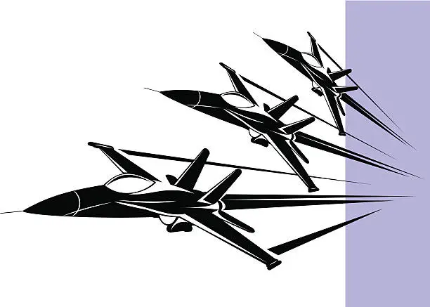 Vector illustration of F-18 hornet