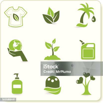 istock Green Eco Symbols 165588491