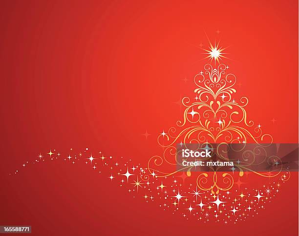 크리스마스 트리 화려한 금색에 대한 스톡 벡터 아트 및 기타 이미지 - 금색, 파도 패턴, 0명