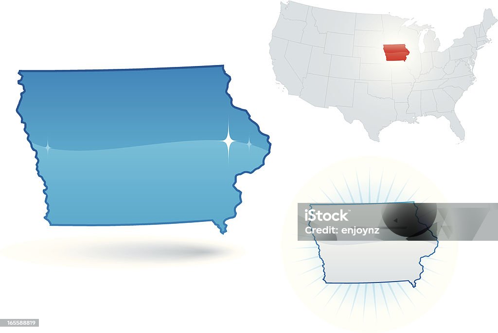 Айова State - Векторная графика Айова роялти-фри