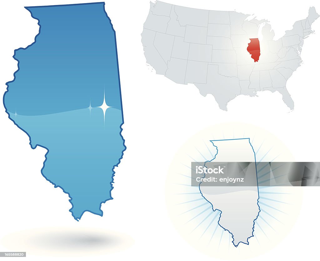 일리노이 주 - 로열티 프리 0명 벡터 아트