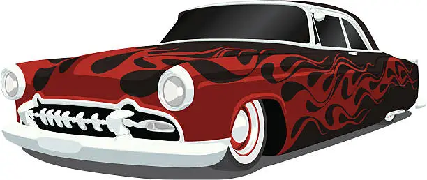 Vector illustration of Early 1950's Vector Hot Rod