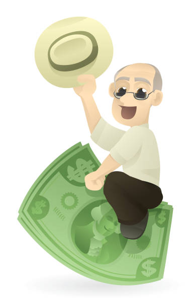 Senior Riding Investments vector art illustration