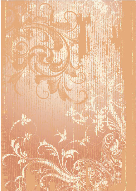 tiefe alten blättern sie auf der seite - scroll shape antique grunge dirty stock-grafiken, -clipart, -cartoons und -symbole