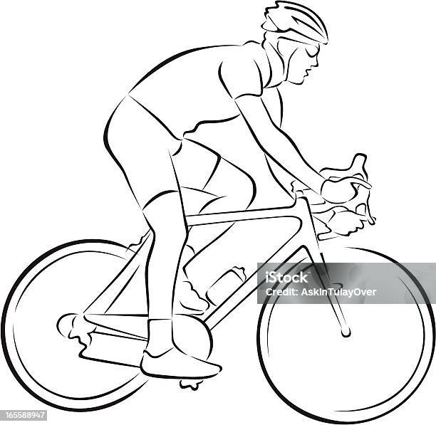 Cyclist 자전거 타기에 대한 스톡 벡터 아트 및 기타 이미지 - 자전거 타기, 드로잉, 두발자전거