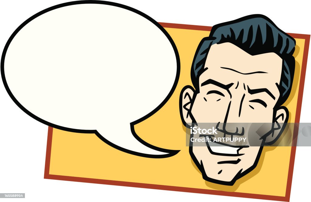 1950's Retro Man Talking Great illustration of a 1950's retro man talking. Perfect for advertising or a business illustration. EPS and JPEG files included. Be sure to view my other illustrations, thanks! Adult stock vector