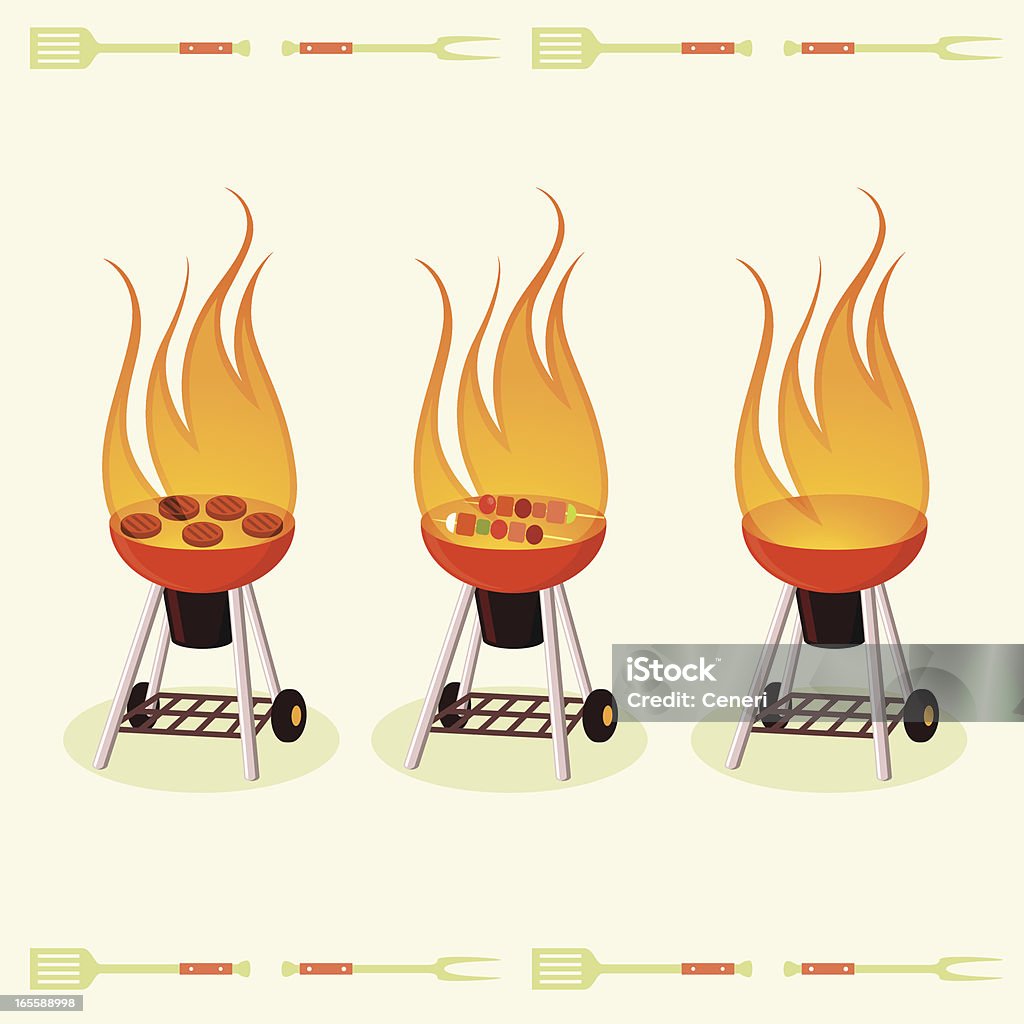 Barbecue Grill - arte vettoriale royalty-free di Alla griglia