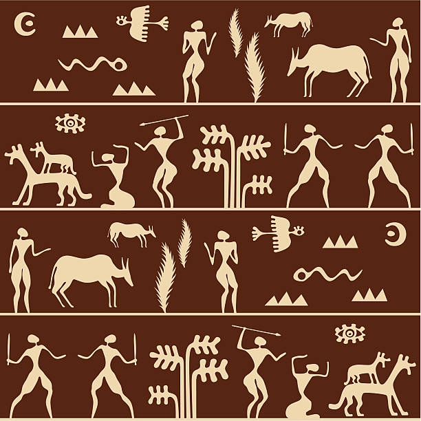 ilustraciones, imágenes clip art, dibujos animados e iconos de stock de fresco02 (continuo - african descent africa african culture pattern