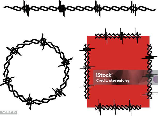 Barbed Wire Stock Illustration - Download Image Now - Abstract, Architectural Feature, Architecture