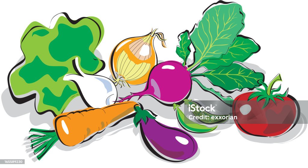 Vegetable Some colorful vegetable Antioxidant stock vector