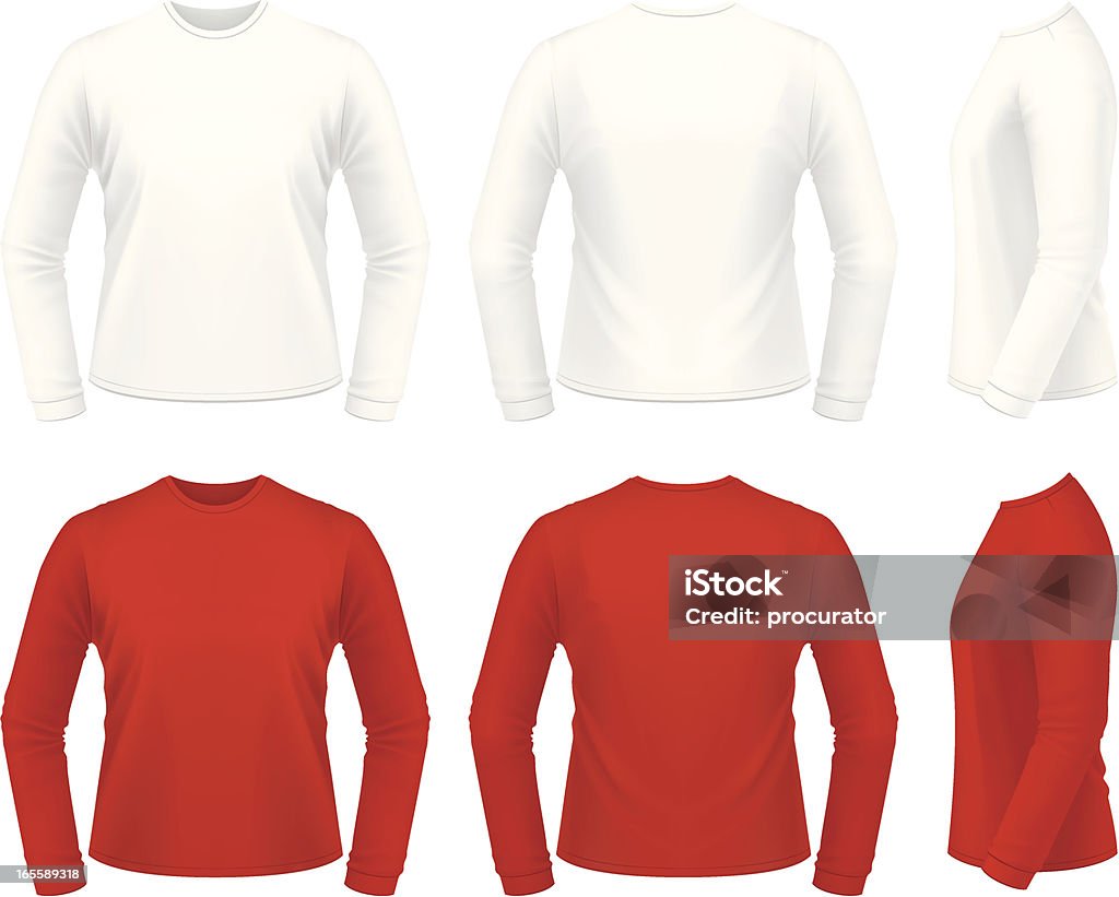 Long sleeve shirt Vector illustration of long sleeve shirt. T-Shirt stock vector
