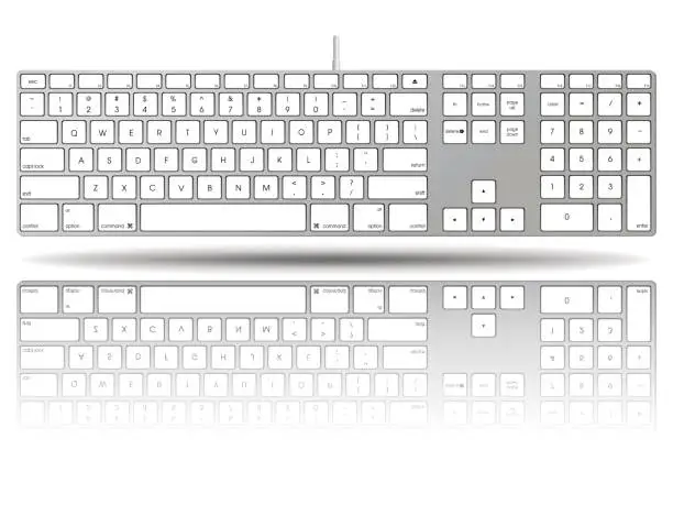 Vector illustration of Vectorial illustration of a large computer keyboard