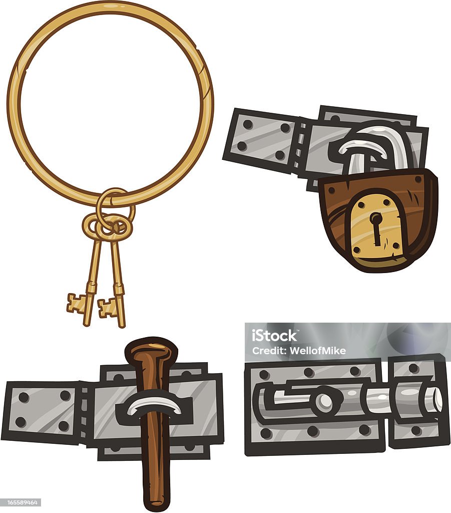 Serrures et clés - clipart vectoriel de Cadenas libre de droits