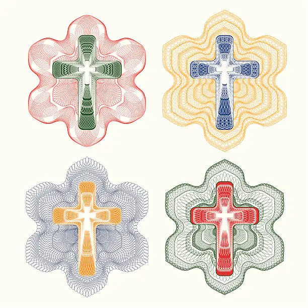 Vector illustration of christian cross