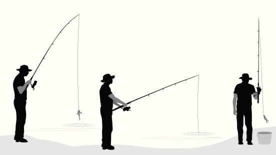 Fisherman Vector Silhouette