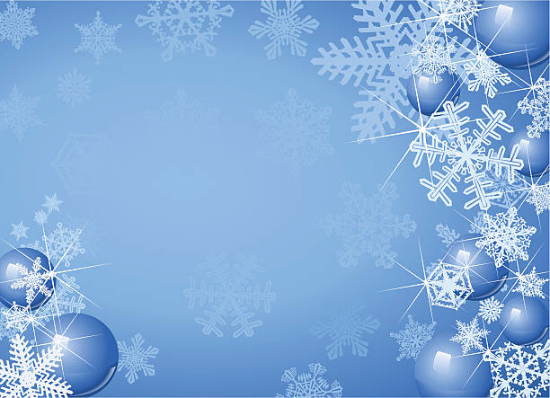 ブルークリスマスの背景 - christmas snow frame snowflake点のイラスト素材／クリップアート素材／マンガ素材／アイコン素材