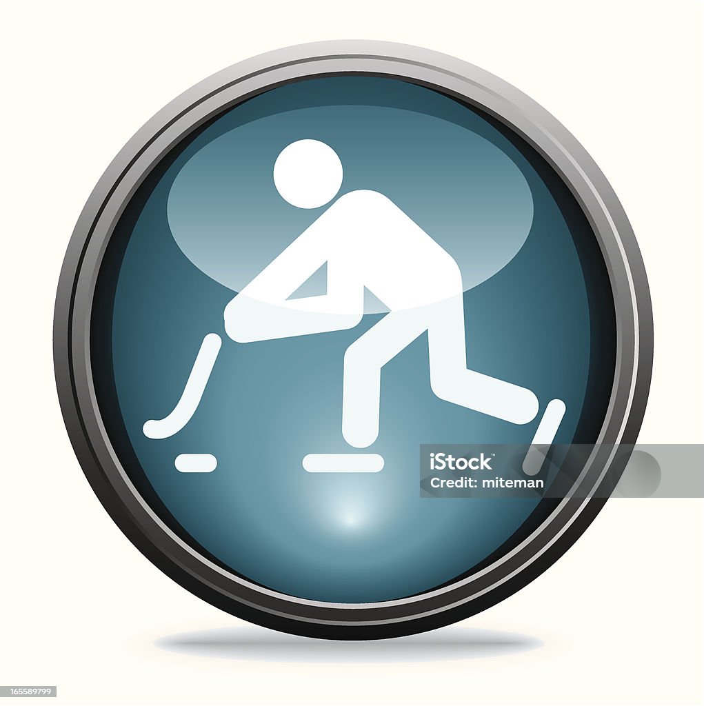 Collezione di vetro di Hockey su ghiaccio - arte vettoriale royalty-free di Blu