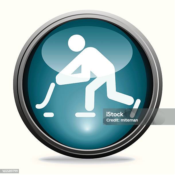 Collezione Di Vetro Di Hockey Su Ghiaccio - Immagini vettoriali stock e altre immagini di Blu - Blu, Brillante, Cerchio