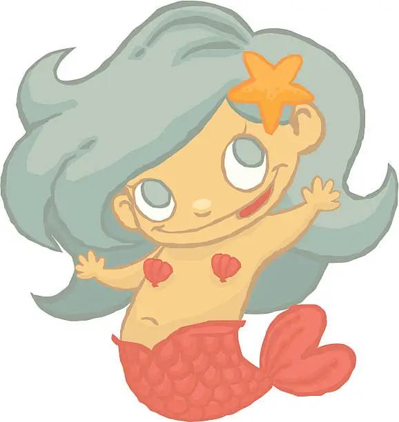 Vector illustration of Little Mermaid
