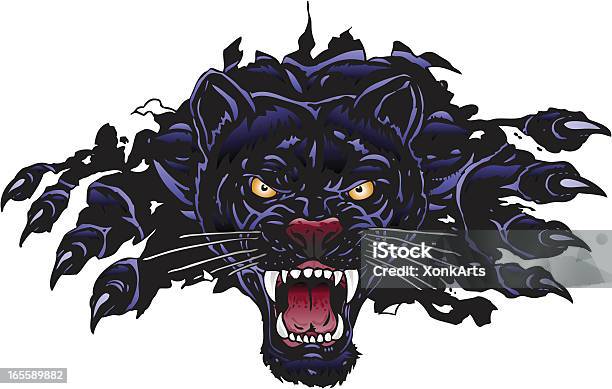 Panther Rip Stock Illustration - Download Image Now - Torn, Vector, Black Leopard