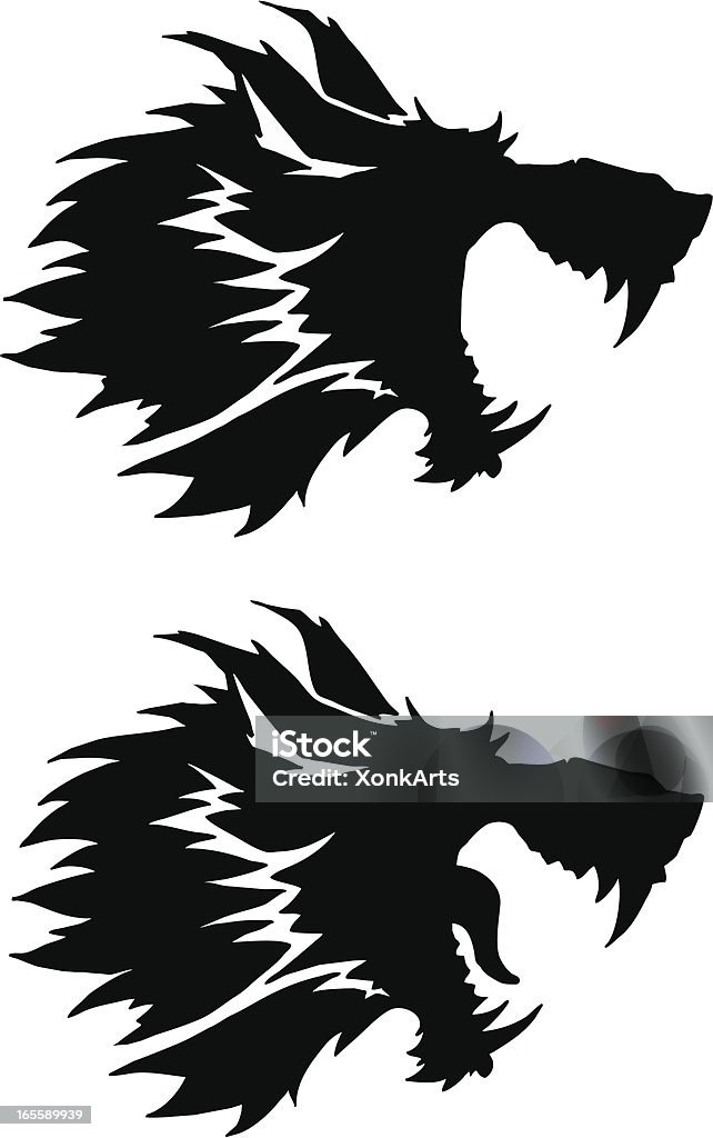 Wolf Head Silhouette Silhouette of a wolf head, with and without tongue. File formats: EPS and JPG Animal stock vector