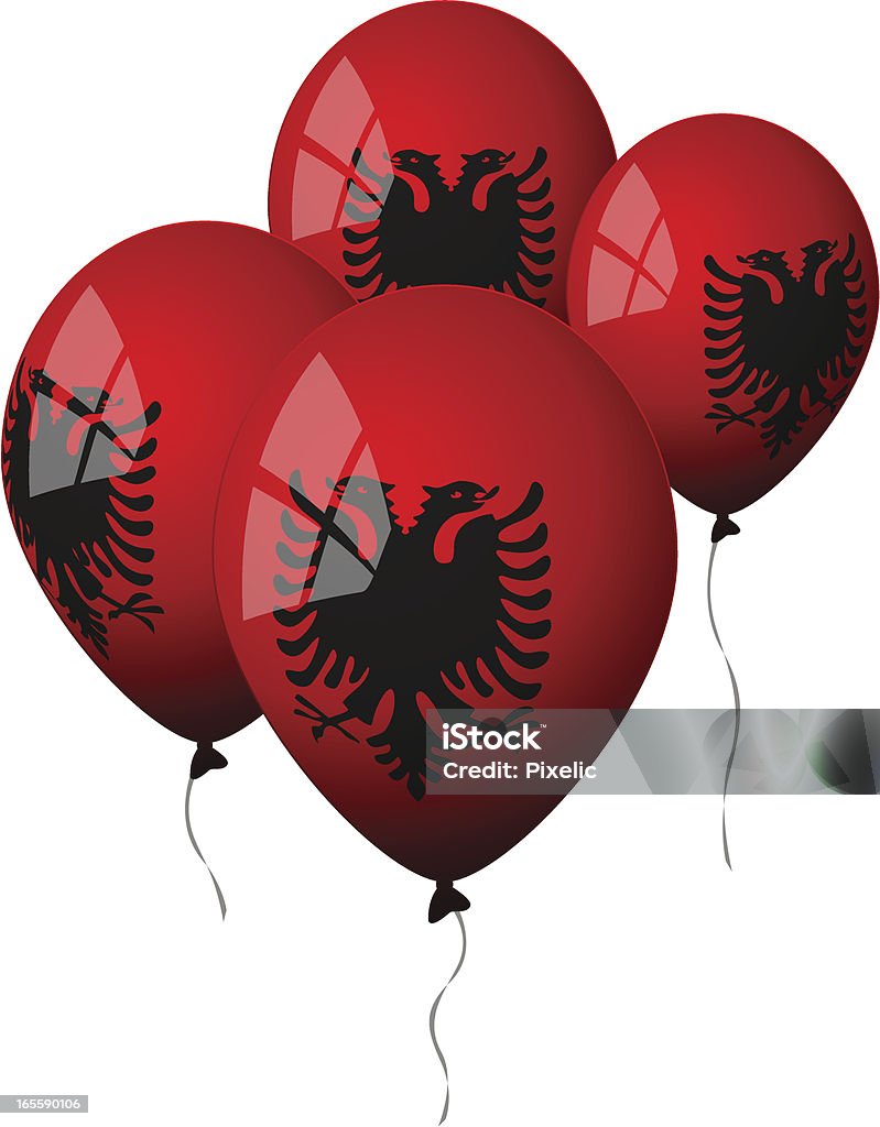 Albanien-Balloons - Lizenzfrei Albanien Vektorgrafik