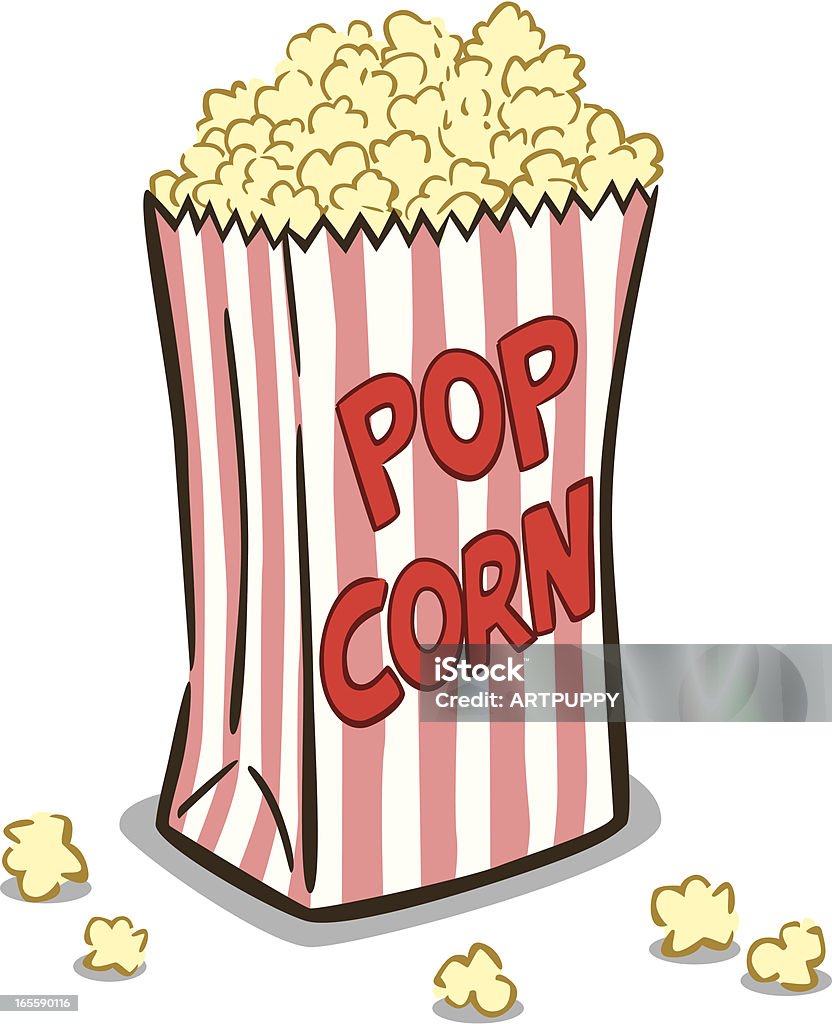 Tüte Popcorn - Lizenzfrei Popcorn Vektorgrafik