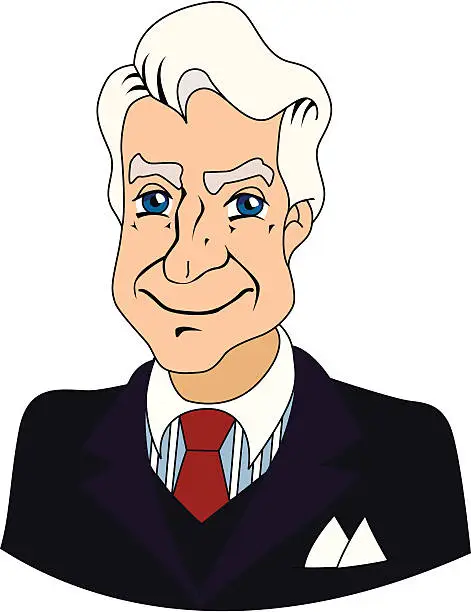 Vector illustration of Senior businessman