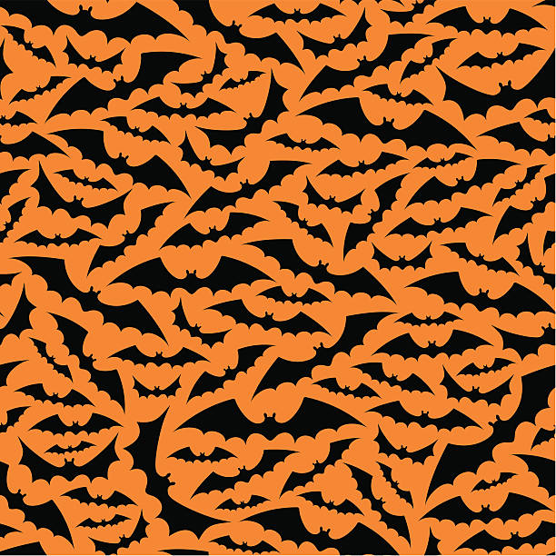 nahtlose hintergrund fliegen bats - patterned halloween background stock-grafiken, -clipart, -cartoons und -symbole