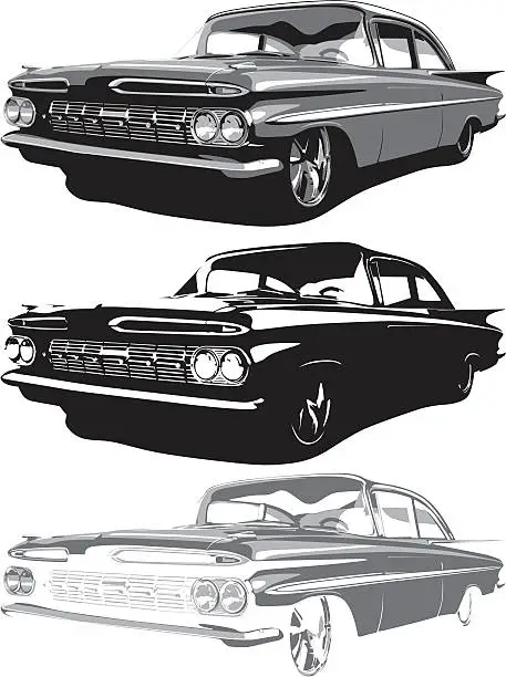 Vector illustration of Vector 1959 Impala